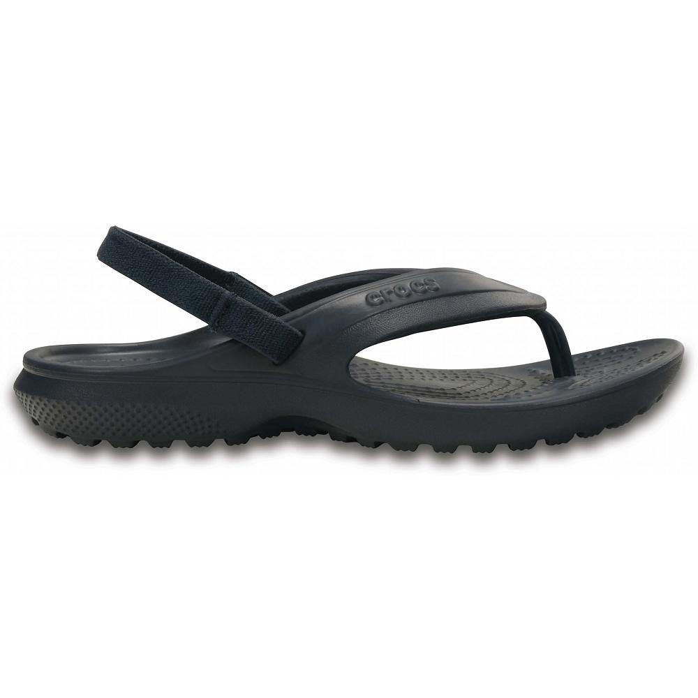 Black Girls' Crocs Classic Flip Sandals | NZ 1610BEXC